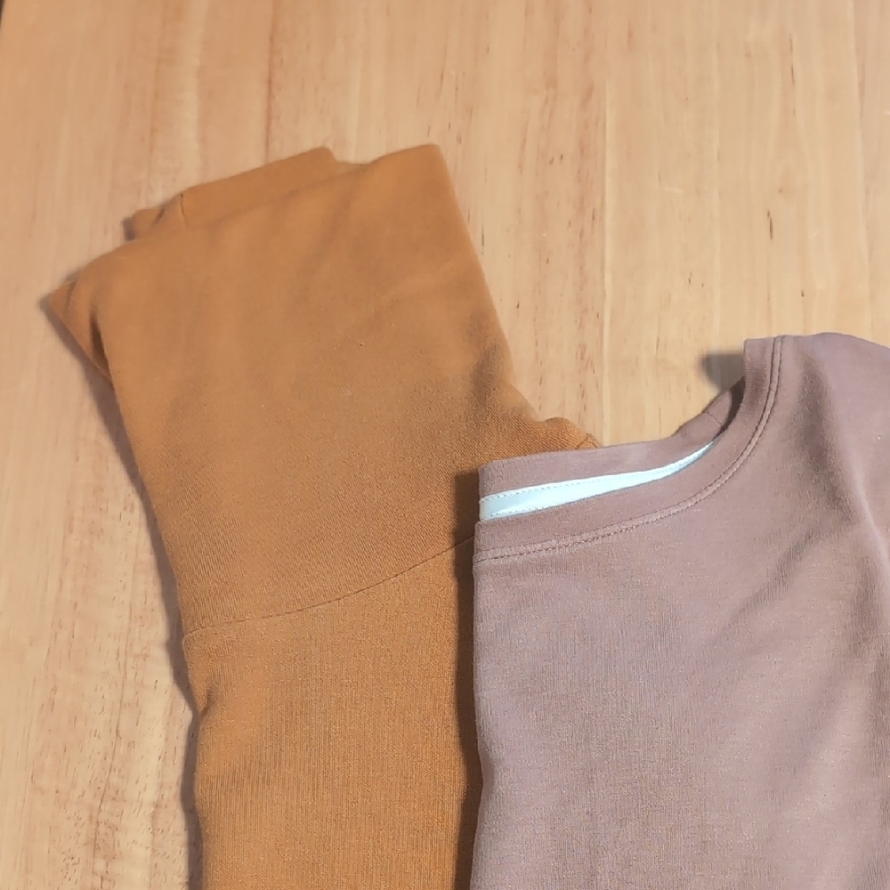 Issac Mizrahi Set Of 2 Women's Long Sleeve 100% Cotton Tops